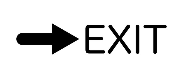 Simple exit icon vector