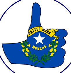 thumbs up nevada vector image