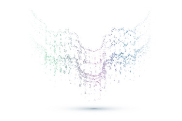 abstract data flow background vector image