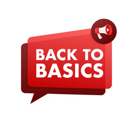 back to basics red speech bubble making announcing vector image