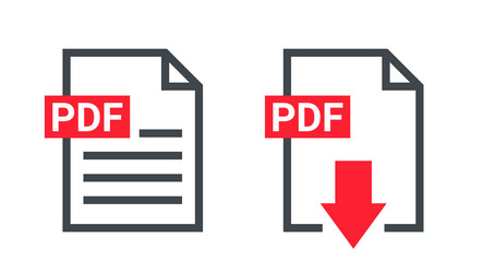 Pdf file icon format download document image vector