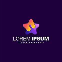 Awesome circle gradient logo design Royalty Free Vector