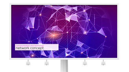 billboard with pattern of plexus concept vector image