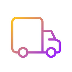lorry pixel perfect gradient linear ui icon vector image