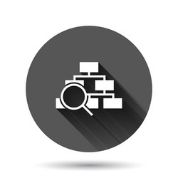 hierarchy diagram icon in flat style structure vector image