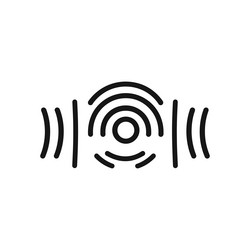concentric arcs with lines design on transparent vector image