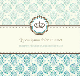 Elegant Baroque Card vector image
