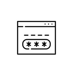 logging into account using your web browser vector image
