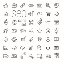 seo development website optimization black thin vector image
