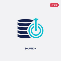 two color solution icon from big data concept vector image