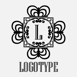 Vintage ornamental monogram Royalty Free Vector Image