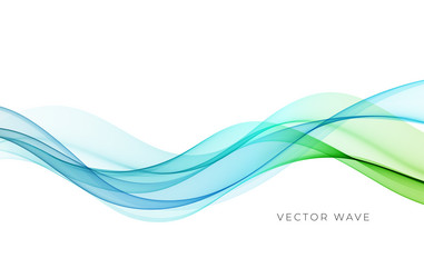 Abstract colorful flowing wave lines vector