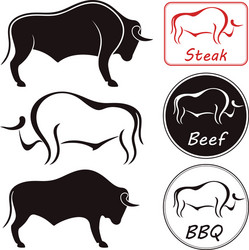 Bull Head Emblem Vector Image