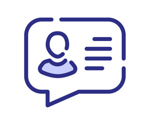 chat user bubble single isolated icon with dash vector image