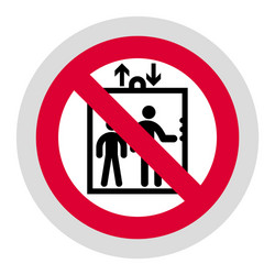 Forbidden sign modern round sticker vector