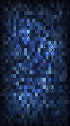 matrix of binary code digital communication vector image
