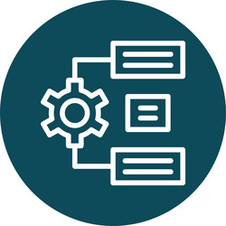 natural language processing line circle style icon vector image