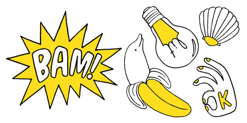 patch set on white background vector image