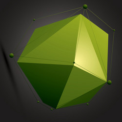 geometric abstract 3d complicated lattice object vector image