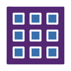 geometric grid pattern with nested squares vector image