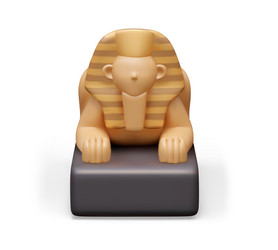 great sphinx in 3d style front view vector image