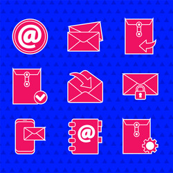 set envelope address book setting mail message vector image