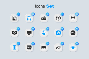 set game controller or joystick computer monitor vector image