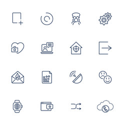 thin line icon set icons for web apps programs vector image