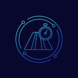 track time icon with a timer linear design vector