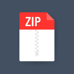 zip file icon for web background design email vector image