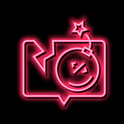 account or program hacking neon glow icon vector image