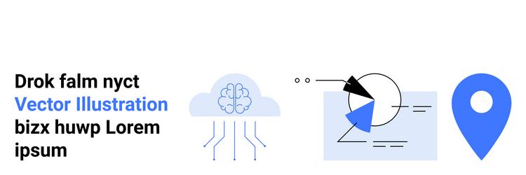cloud computing data analytics and geolocation vector image