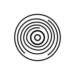 concentric rings pattern circular target design vector image