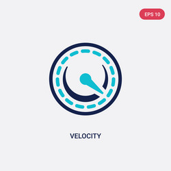 two color velocity icon from big data concept vector image