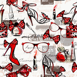 Fashion Beauty Cosmetics High Heels Vector Image