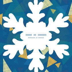 Abstract fabric triangles christmas snowflake vector