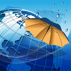 texture globe umbrella vector