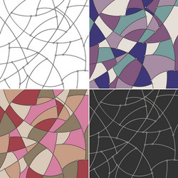 Abstract Geometric Nodes & Curves vector image