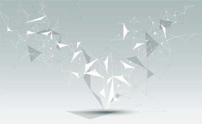 abstract molecules with line node geometric low vector image
