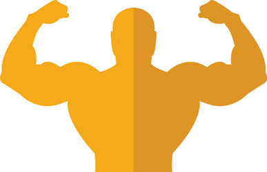 body building icon simple flat element from vector