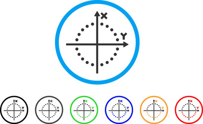 Circle plot rounded icon vector