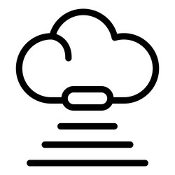 cloud computing downloading data storage icon vector image