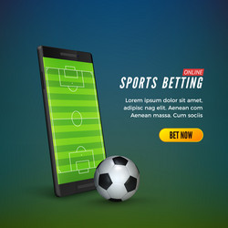 Sports betting online web banner template vector