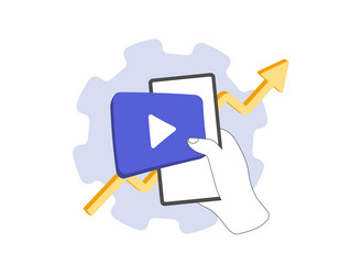 video optimization with seo for search algorithms vector image