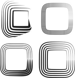 abstract squares graphics element set vector image