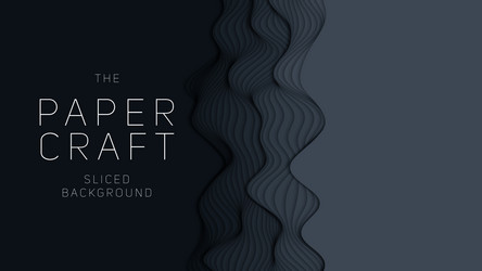 dark paper layers 3d abstract gradient papercut vector image