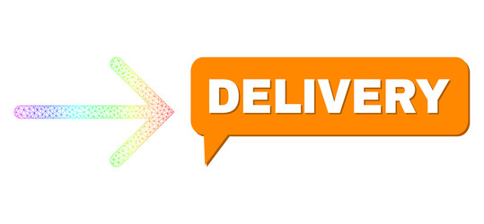 rainbow net gradient arrow right icon and delivery vector image