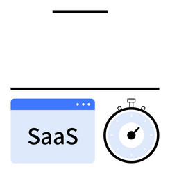 time-efficient saas solutions integration vector image