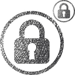 padlock lock simple single color icon isolated vector