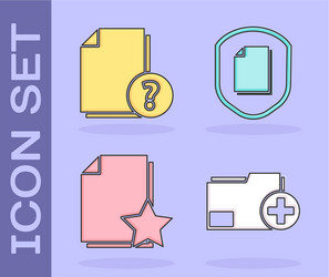 set add new folder unknown document vector image